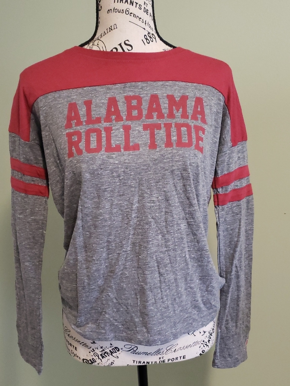 NWOT Alabama Roll Tide Long Sleeve Tee - Gray & Crimson